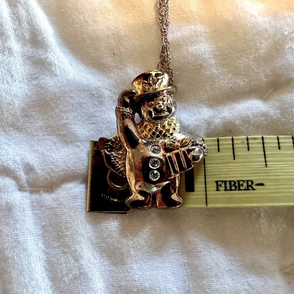 Vintage Lenox Sterling Silver 925 Winter Cheer Pendant, 24 K gold electroplate - Picture 3 of 9